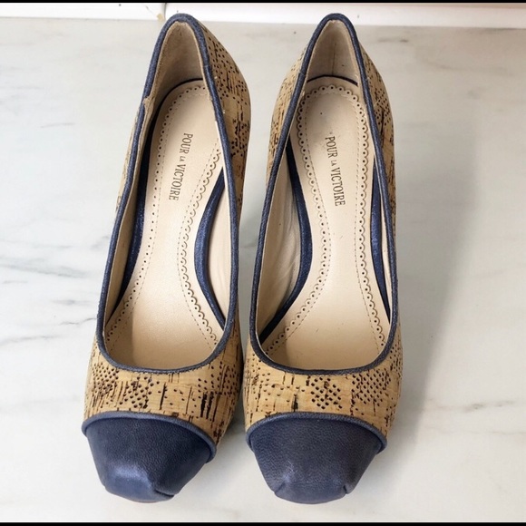 Pour La Victoire Gianna Cork Heels Size 6 M - Picture 6 of 8